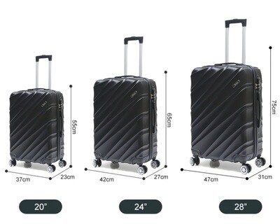 Koffers los Traveleo BABIJ - Koffer - Handbagage 35L + 65L en 90L Ruimbagage - ABS05 verkrijgbaar in verschillende kleuren