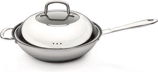 BergHOFF Wokpan 28cm RVS met antikleeflaag