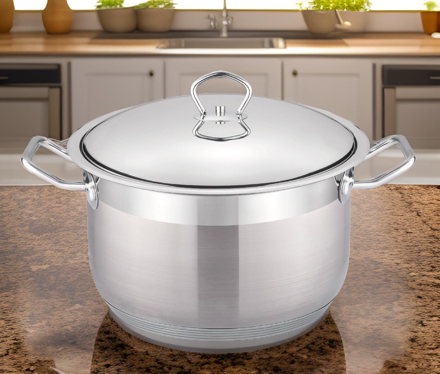 Pan - Cheffinger - kookpan - soeppan - SS30SH  - Ø30cm - 9 liter - RVS