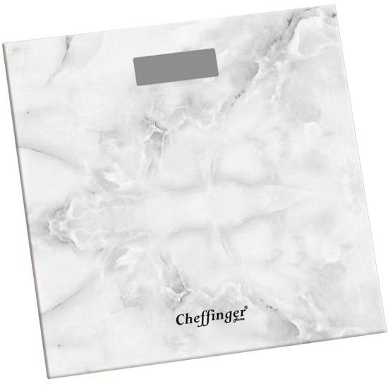 Weegschaal - Personenweegschaal - Cheffinger - LCD - Digitaal - 180kg - Marmer Look