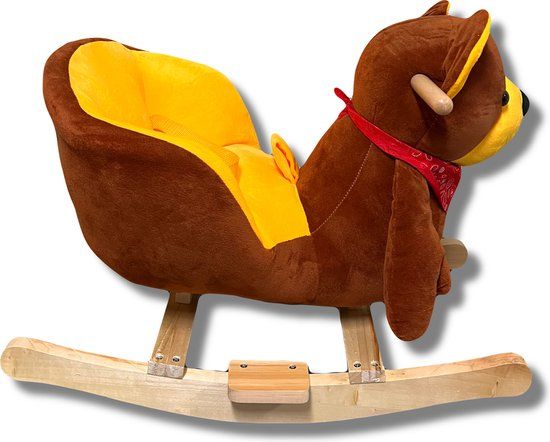 Schommelstoel - Beer - Kinderen - Kind - Met geluid - Speelplezier - Kinderspeelgoed - Zacht - Degelijk - Veiligheidsgordel
