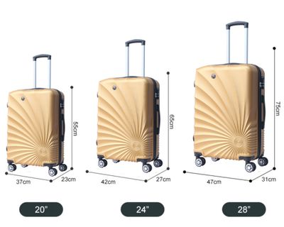 Koffers los Traveleo BABIJ - Koffer - Handbagage 35L + 65L en 90L Ruimbagage - ABS08 verkrijgbaar in verschillende kleuren