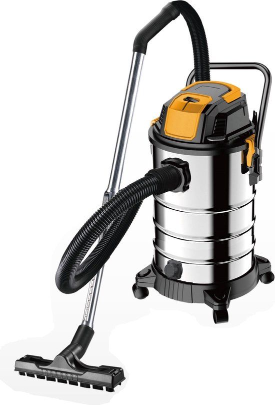 Stofzuiger Stark&#39;s - 3IN1 - nat en droogzuiger - Industriële Stofzuiger - 1500W - Alleszuiger - 30L - Geel