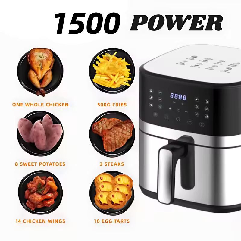 ​Airfryer - Cheffinger - 7 Liter LED Display Friteuse Oven Touch Screen