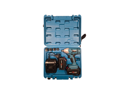 Slagmoermachine draadloos - KrafTWorld - 24V - 2800 RPM - 0-3500 Slagen/min - 2 Accu&#39;s (4000mAh) - snellader - 4 slagsokken
