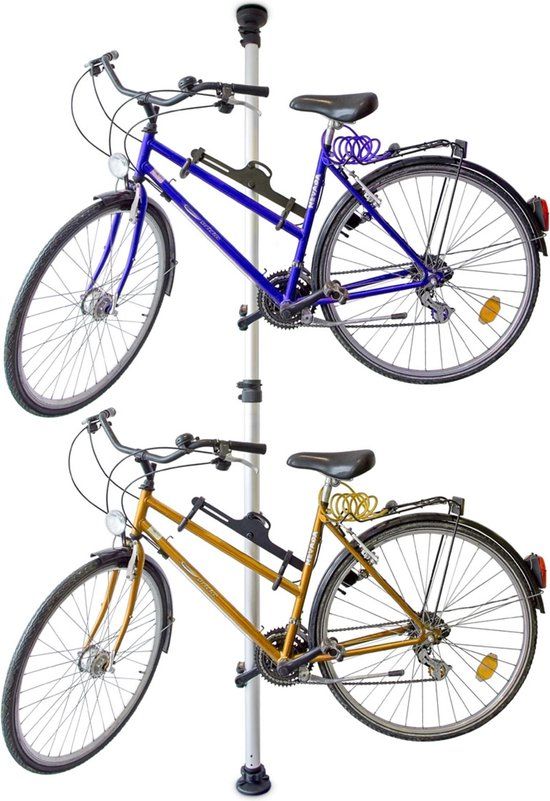 telescopisch fiets ophangsysteem - voor 2 fietsen - verstelbaar - tot 40 kg - 3.4 m - aluminium - plafond