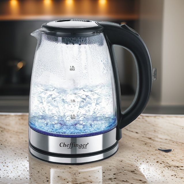 Waterkoker glas 1.8L met LED Verlichting