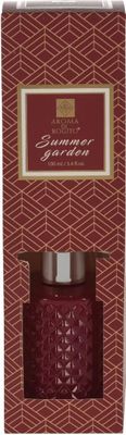 Geurstokjes Diffuser Aroma di Rogito - SUMMER GARDEN - Rood - Glas / Kunststof - Geurstokjes - Luxe design fles - 100 ml
