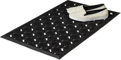 Deurmat rubber - 75 x 45 cm - antislip - weerbestendig - snijdbaar - buiten