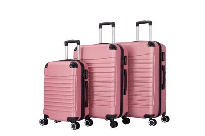 Kofferset Travelerz BABIJ - 3-Delig – Roze– Lichtgewicht &amp; Sterk – Handbagage - 35L + 69L en 90L
