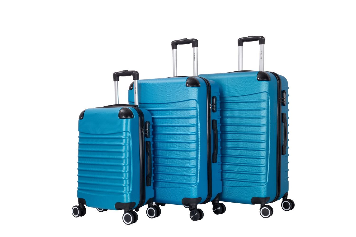 Kofferset Travelerz BABIJ - 3-Delig – SkyBlue– Lichtgewicht &amp; Sterk – Handbagage - 35L + 69L en 90L