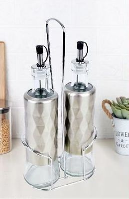 Olie- en Azijn stel - Cheffinger - set van 2 - 320ml per fles - Glas