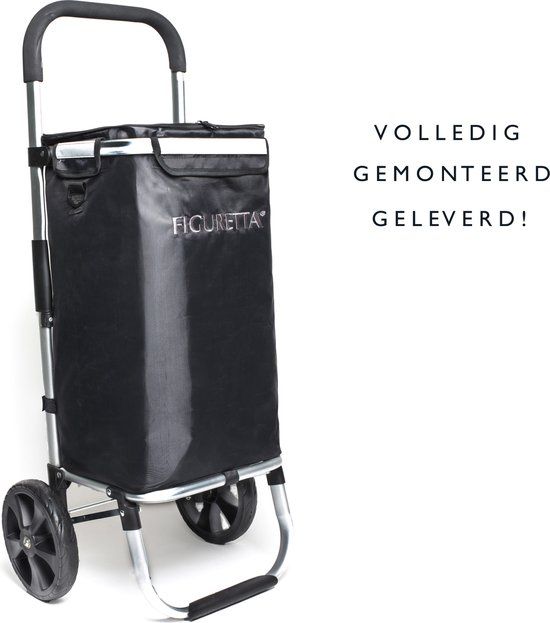 Figuretta Opvouwbare Boodschappentrolley Zwart