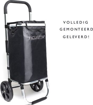 Figuretta Opvouwbare Boodschappentrolley Zwart