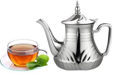 Cheffinger Theepot Zilver - 1.4 Liter - Turkse &amp; Marokkaanse Theepotten