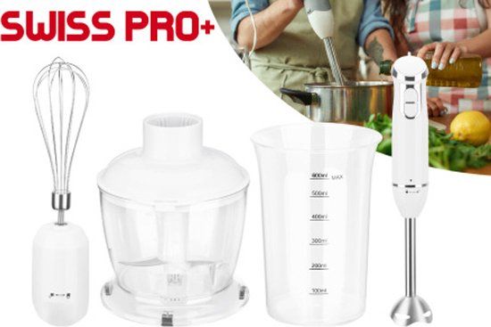 Staafmixer set Swiss Pro+ – Staafmixer, Blender &amp; Klopper – Maatbeker