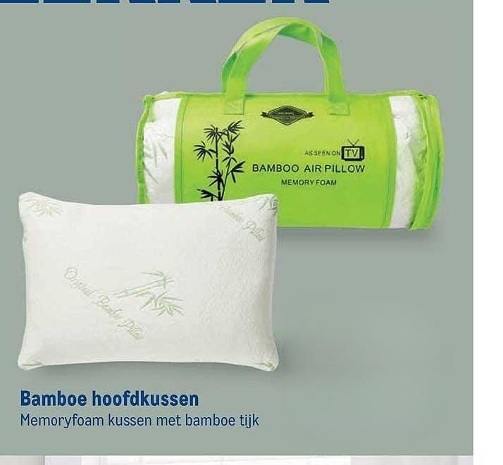 Comfort Bamboe Hoofdkussen – Traagschuim – Zacht &amp; Koel – 60x50 cm