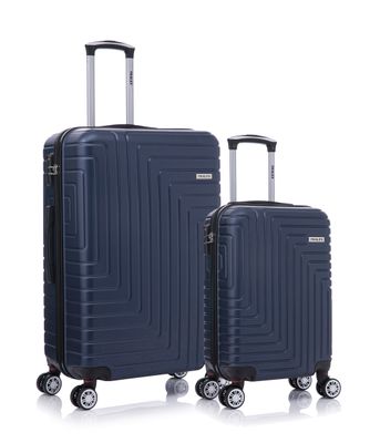 TRALEX - Luminara - 2 Delig kofferset - Grote Set 39L&amp;97L - Handbagage - 39L - 56x37x23cm - Grote koffer - 97L - 76x49x29cm - ABS - Harde schaal - TSA-slot - dubbele spinnerwielen - Marine Blauw