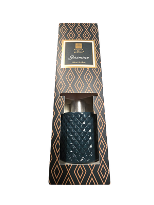 Geurstokjes Diffuser Aroma di Rogito - Jasmine - Groen- Glas / Kunststof - Geurstokjes - Luxe design fles - 100 ml