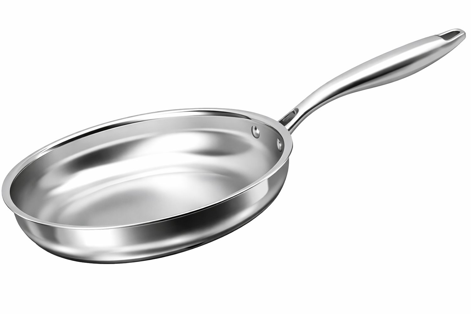 Cheffinger RVS Koekenpan 24 cm – Roestvrij staal – Geschikt voor alle warmtebronnen – Zilver