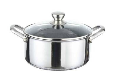Pan - Cheffinger - Stainless steel honingraat met glazen deksel - 24-28 cm