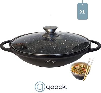 Wokpan - Cheffinger - CF-DW36 - 36 cm -antiaanbaklaag