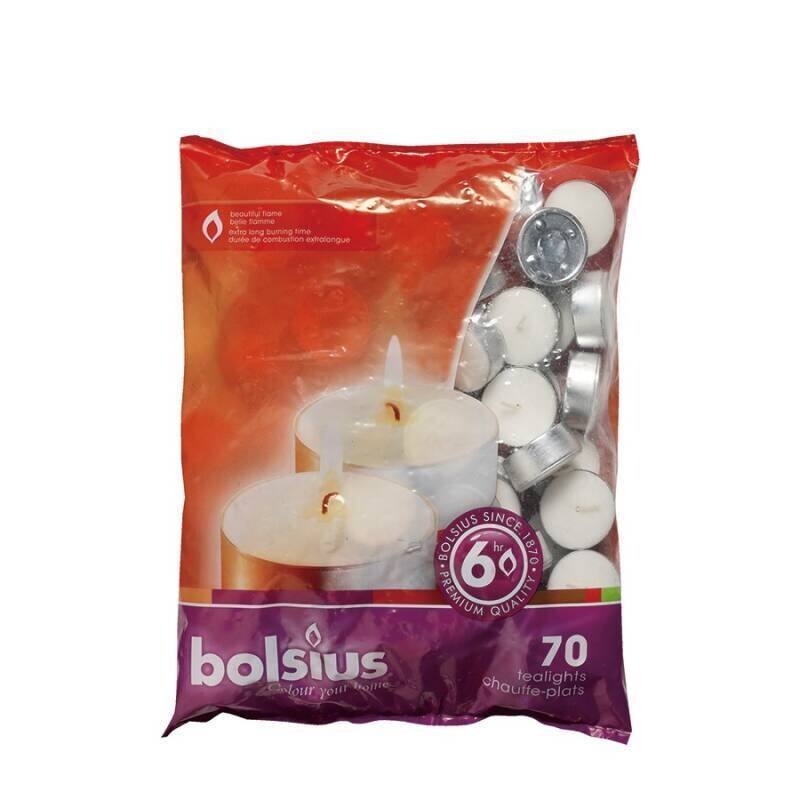Theelichten Bolsius 6 uur 70 stuks