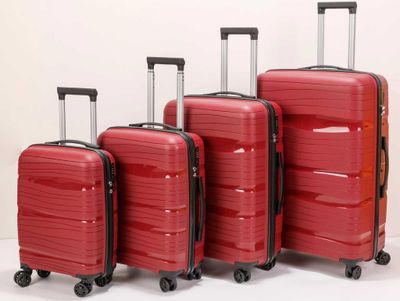 Koffer TravelerZ Polypropeen met dubbele wielen - met TSA-slot rood