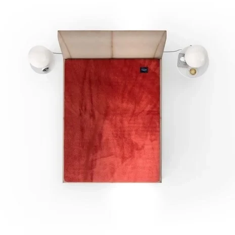Hoeslaken Beau Maison velvet 160 x 200 cm rood