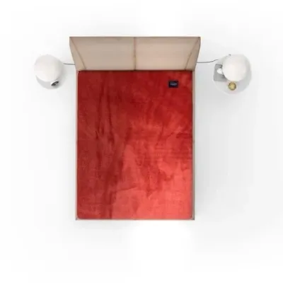 Hoeslaken Beau Maison velvet 160 x 200 cm rood