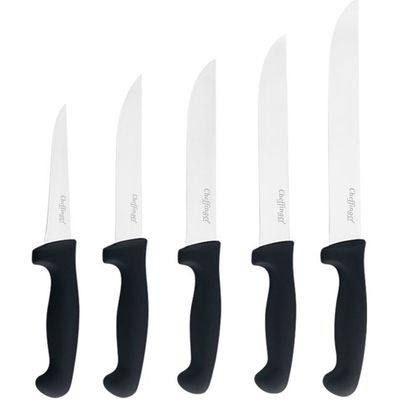 Messenset – Cheffinger - 5-Delig | BBQ &amp; Grill Vleesmessen | Roestvrij &amp; Scherp