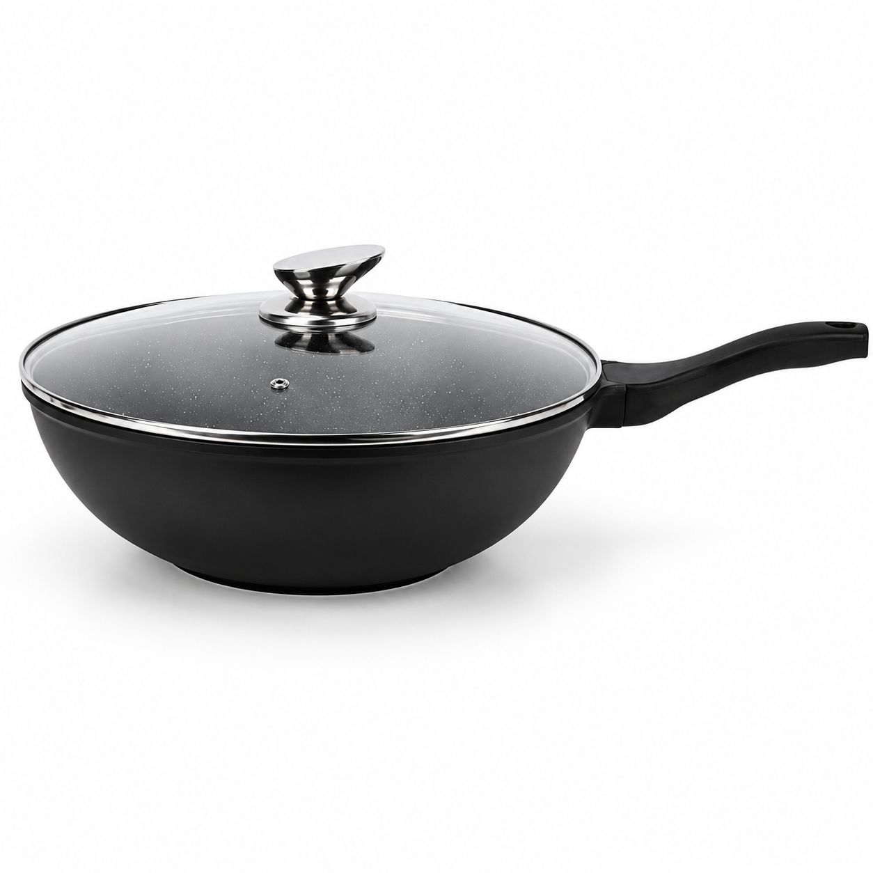 Wokpan Swiss Pro+ met glazen deksel – Verkrijgbaar in 28 - 30 -32 cm