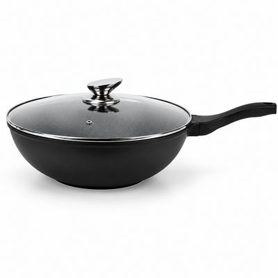 Wokpan Swiss Pro+ met glazen deksel – Verkrijgbaar in 28 - 30 -32 cm