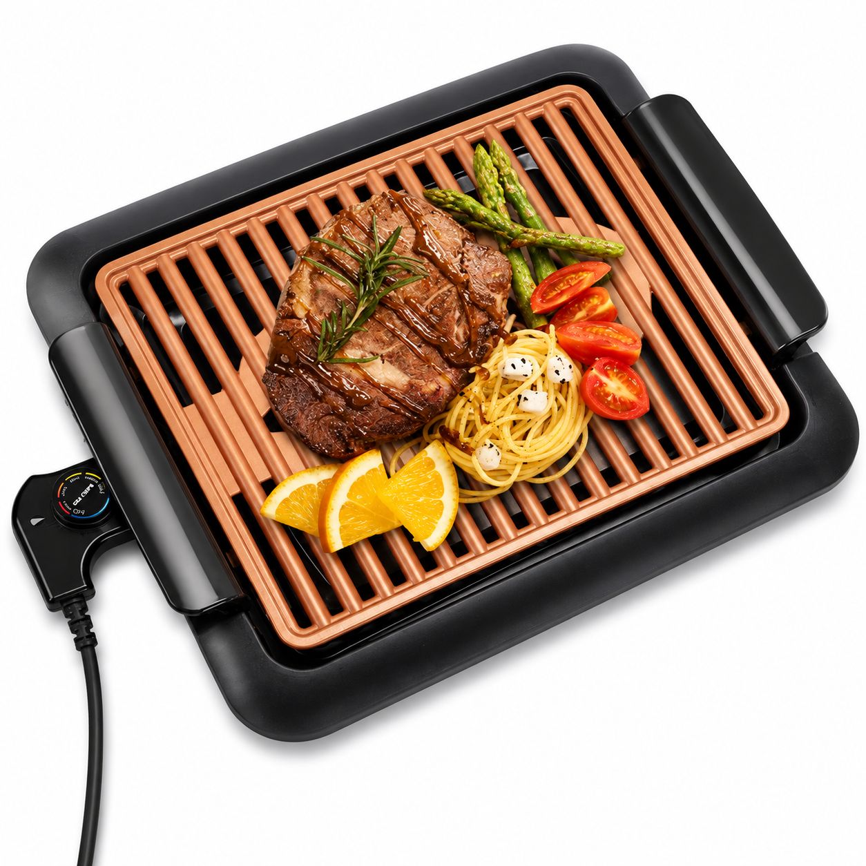 Tafel barbecue elektrisch Swiss Pro+ - Rookloos - 4 tot 6 Personen - Tafel BBQ 1250W