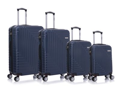 Kofferset Tralex Luminara - 4-delig - 27 + 39 + 73 + 97 liter – ABS– TSA slot - Navy Blue