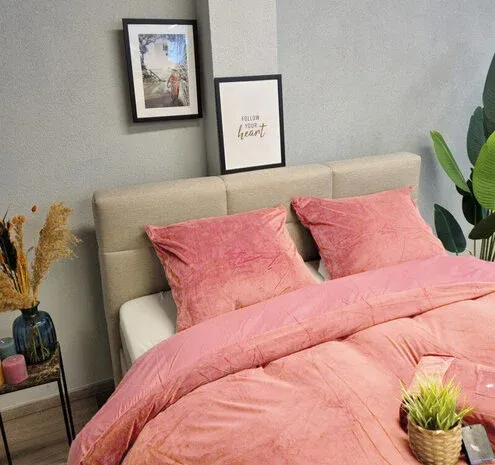 Dekbedovertrek Beau Maison velvet Oud Roze