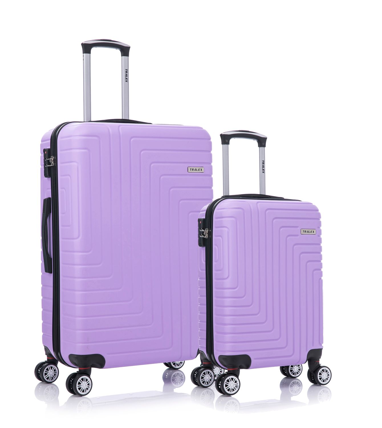 Kofferset 2-delig TRALEX - Luminara - Grote Set 39 + 97L - ABS - TSA-slot - dubbele spinnerwielen - Paars