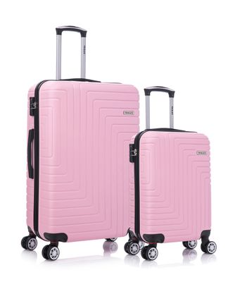 Kofferset 2-delig TRALEX - Luminara - Grote Set 39 + 97L - ABS - TSA-slot - dubbele spinnerwielen - Licht Roze