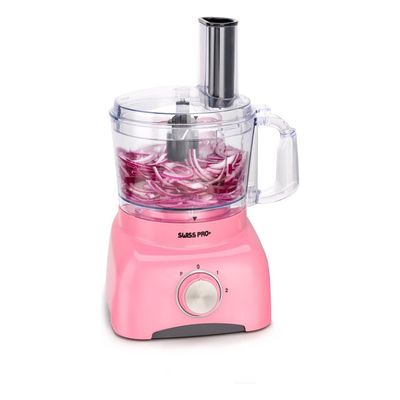 Foodprocessor Swiss Pro+ SP800 Retro  1,2 Liter – 13-delig met Accessoires – Roze