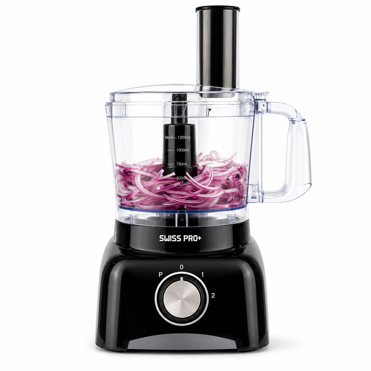 Foodprocessor Swiss Pro+ SP800 Retro  1,2 Liter – 13-delig met Accessoires – Super Black