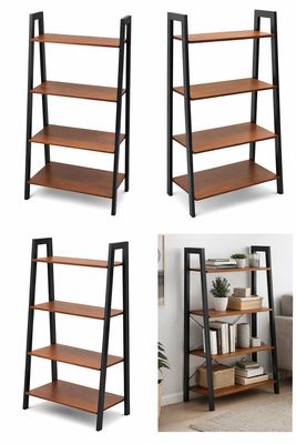 Industrieel ladderrek - ladderkast - met 4 planken – stijlvol opbergen &amp; decoreren