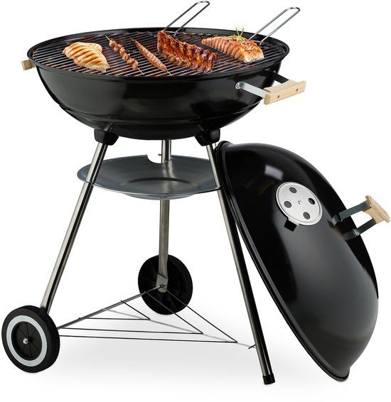 kogelbarbecue Ø 54 cm - met wielen - deksel - luchtrooster - asvanger