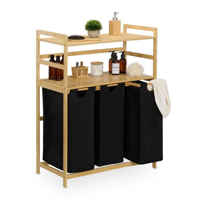 Wasmand rek met 3 manden