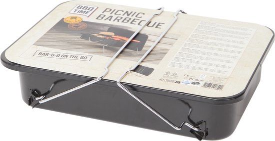 Draagbare Houtskool BBQ – Opvouwbare Picnic Barbecue Koffer – Compact &amp; Ideaal voor Onderweg