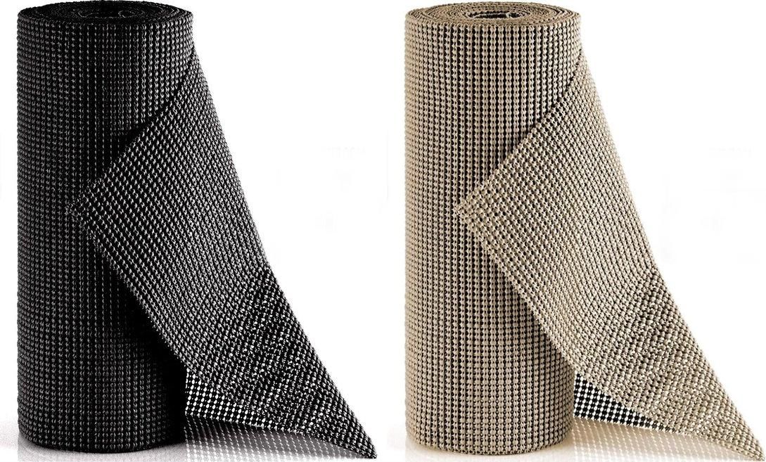 SWILIX ® Antislipmat voor Kasten en Lades, Douchemat - Badkamermat - Badmat, Dienblad, Vloer - 4 meter Rol - Anti Slip Mat - 400 x 30 cm - Zwart