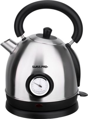 Waterkoker Swiss Pro+ | Retro Line - 1.8 L - 2200W - Elektrisch - Classic Design - 2022 Model - 1.8 liter - Zilver