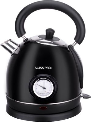 Waterkoker Swiss Pro+ | Retro Line - 1.8 L - 2200W - Elektrisch - Classic Design - 2022 Model - 1.8 liter - Zwart