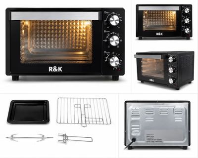 NIEUW R&amp;K Mini Oven 23L – Hetelucht &amp; Draaispit – 1200.