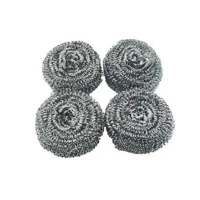 Metalen spons set x4 - Roestvrij staal schuursponsjes - Krachtige schoonmaak sponzen - Ideaal voor pannen en ovenschalen - Verwijdert hardnekkig vuil - Herbruikbaar en duurzaam