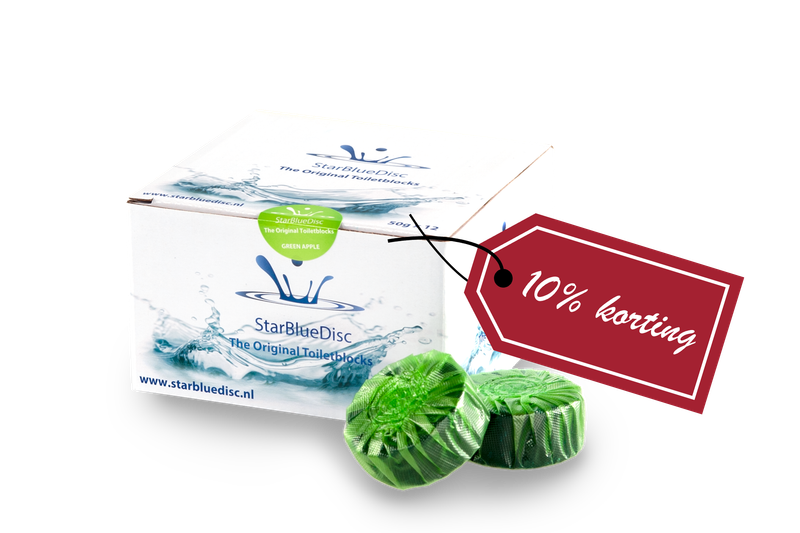 6x Verpakking Toiletblokjes 12 Groen.  !! Nu 10% korting !!